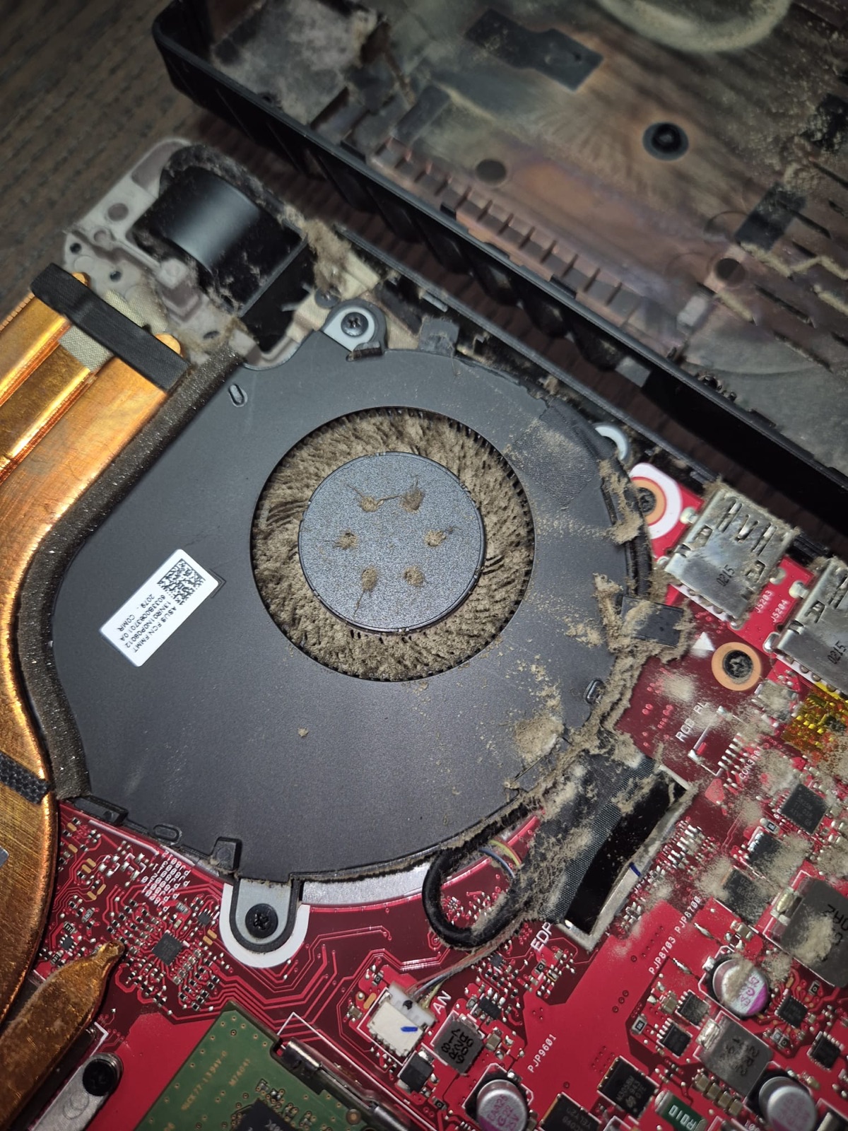 Ventilateur de PC encrassé