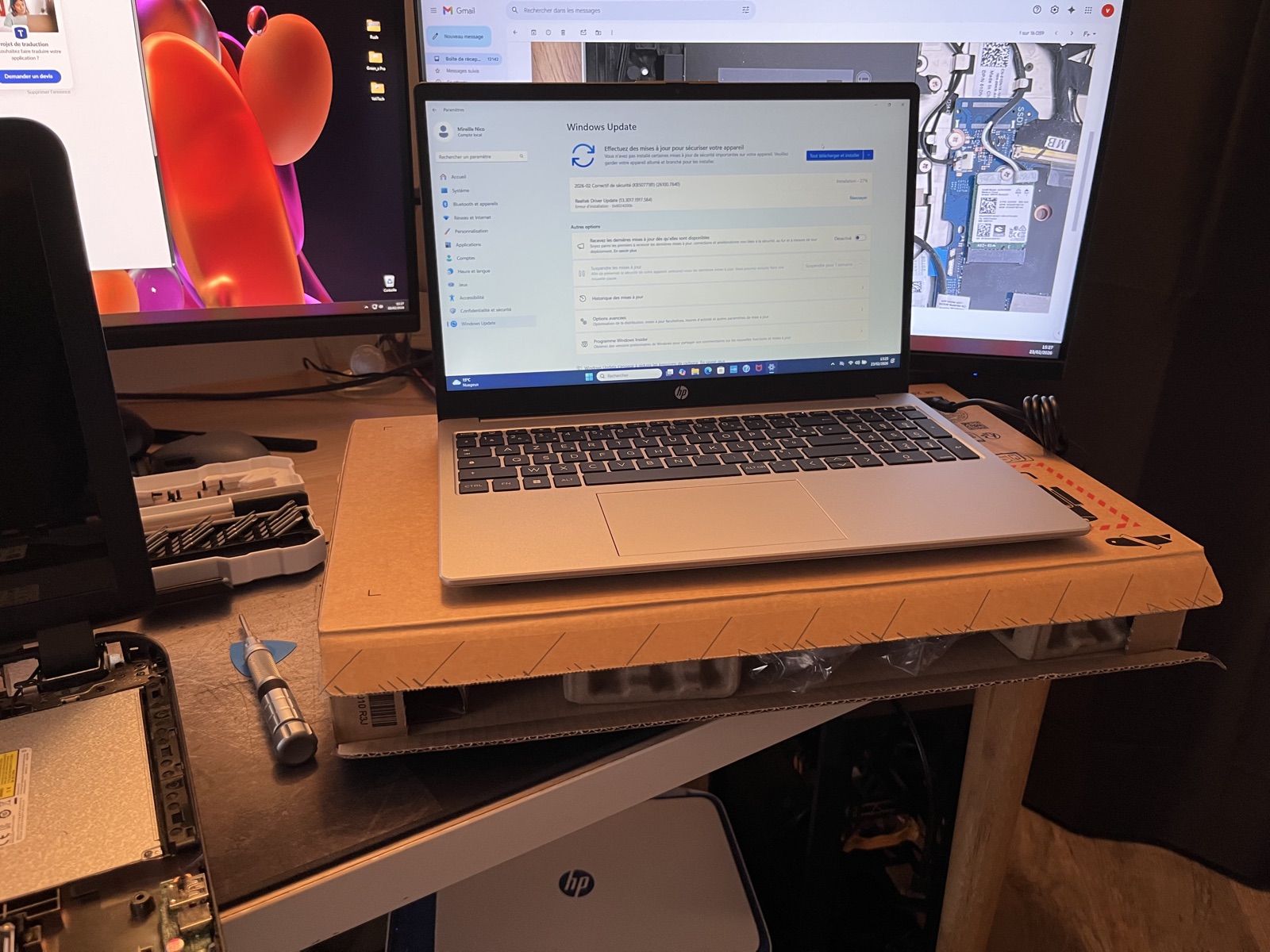 Mise à jour Windows sur un PC portable